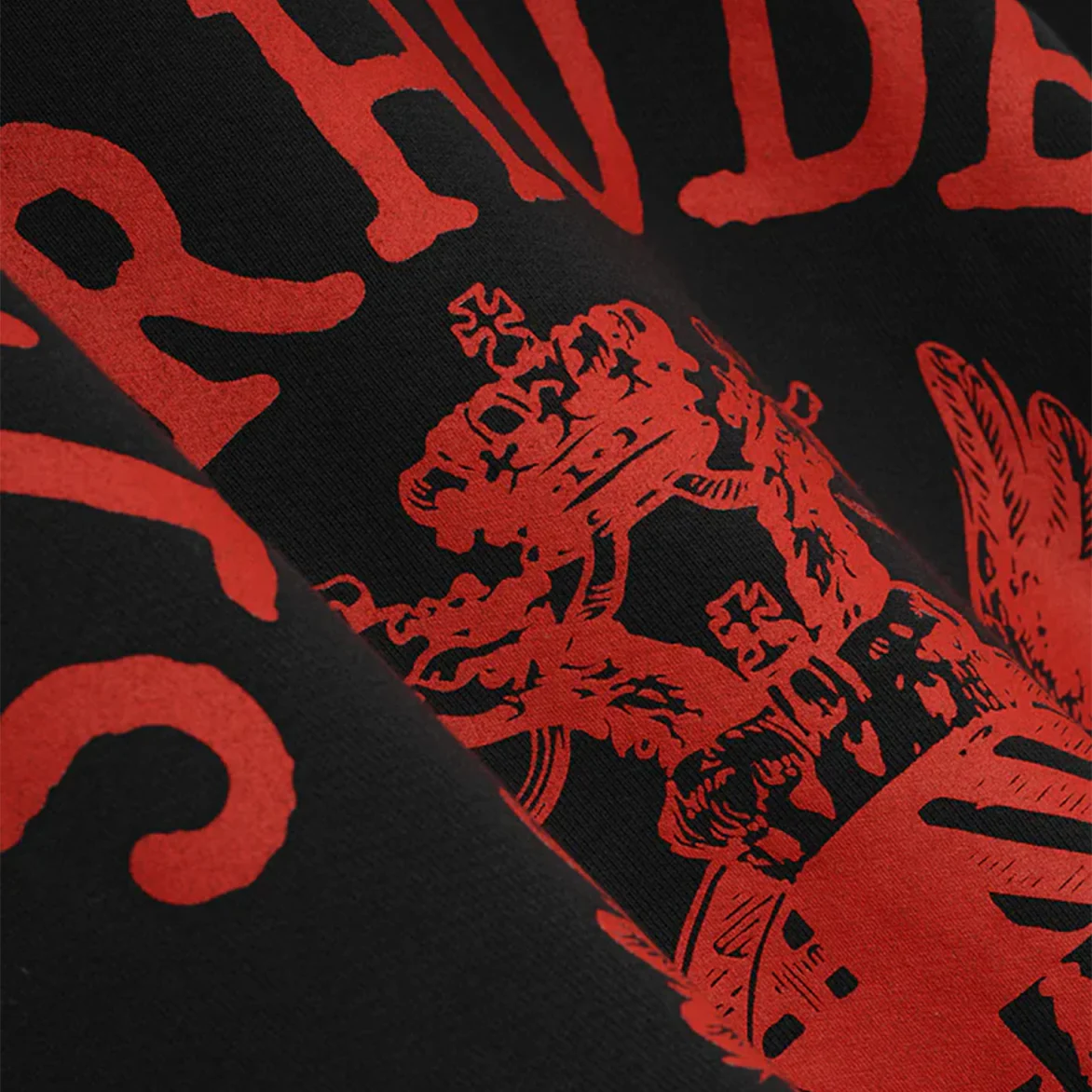 ST. RHUDE SEAL ZIP-UP HOODIE - VINTAGE BLACK / RED - Image 4
