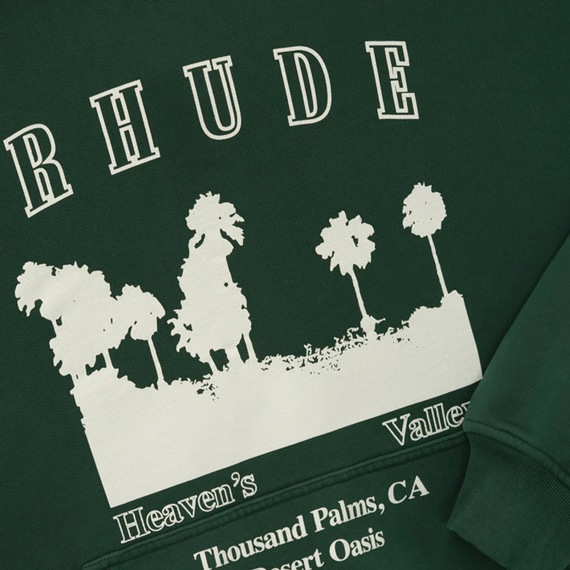 THOUSAND PALMS HOODIE - VINTAGE FOREST GREEN /  WHITE - Image 3