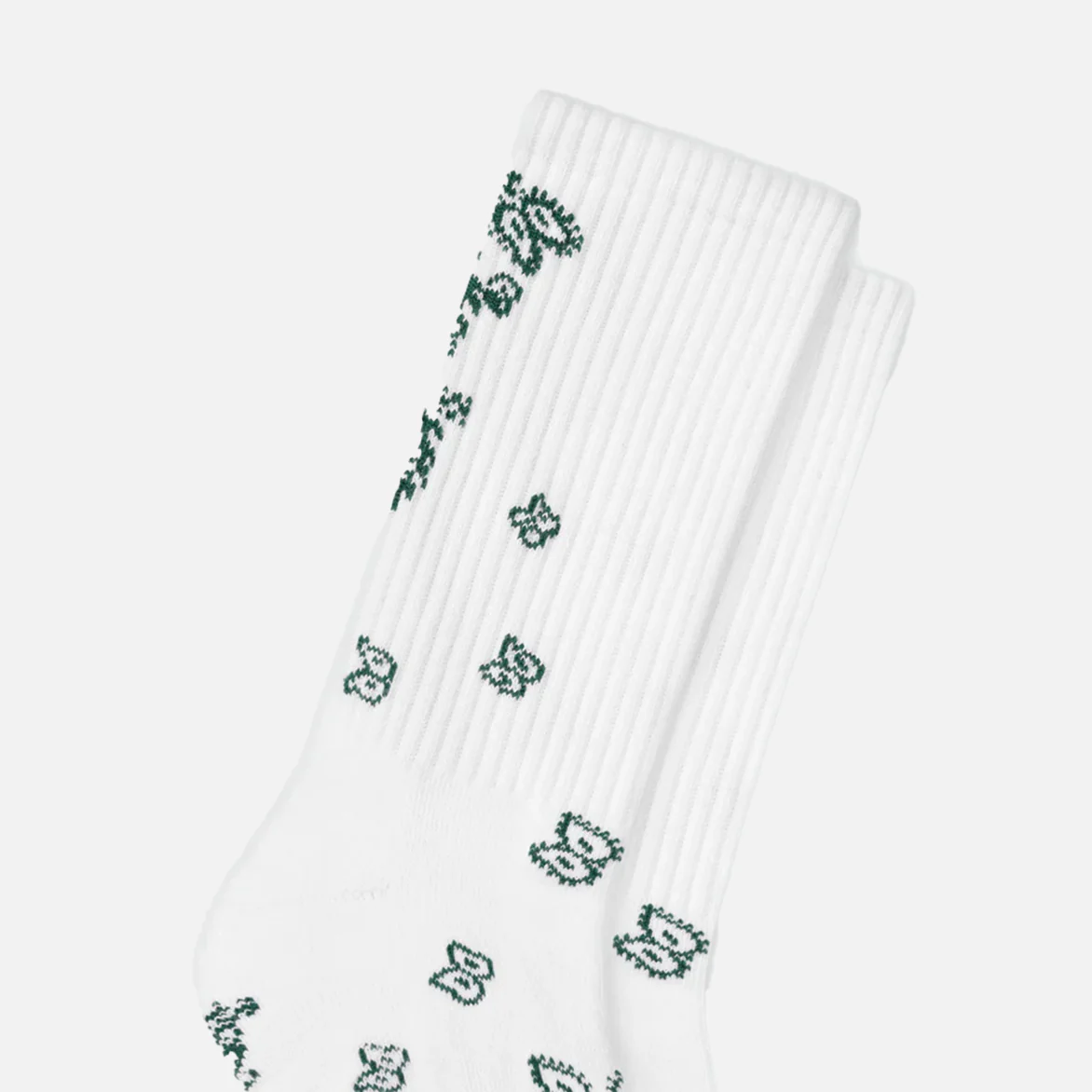RHUDE BANDANA SOCK - WHITE / GREEN - Image 2