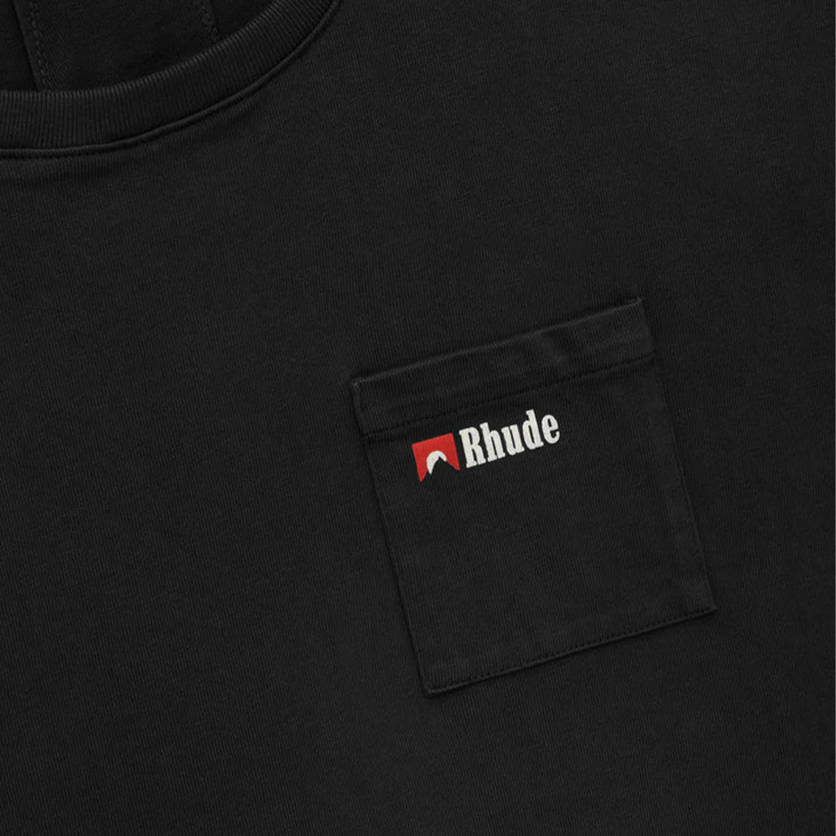MOONLIGHT WOLF POCKET TEE - BLACK - Image 3