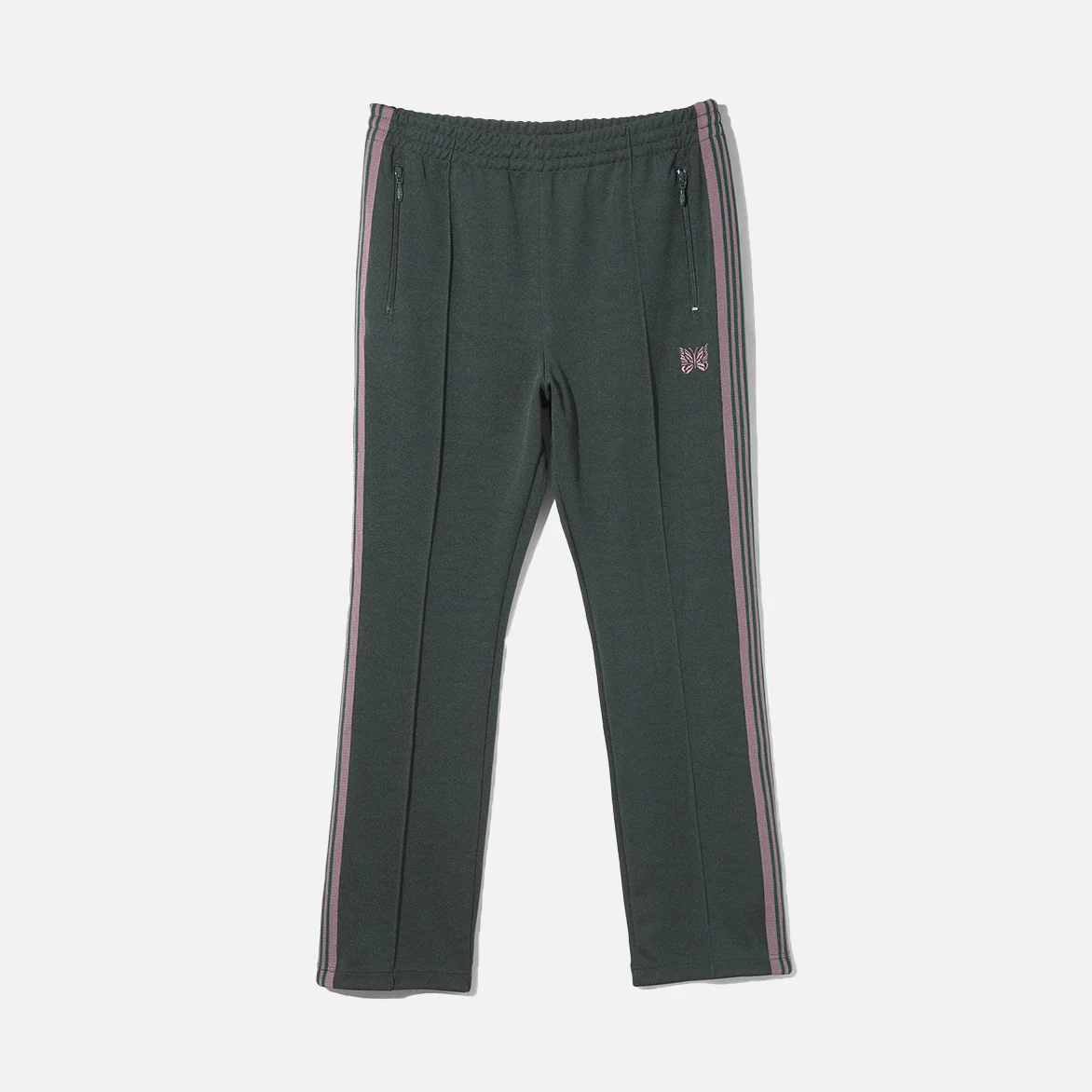 NARROW TRACK PANT POLY SMOOTH - GREEN