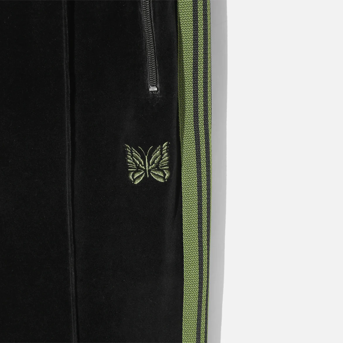 NARROW TRACK PANT - C/PE VELOUR - BLACK - Image 3