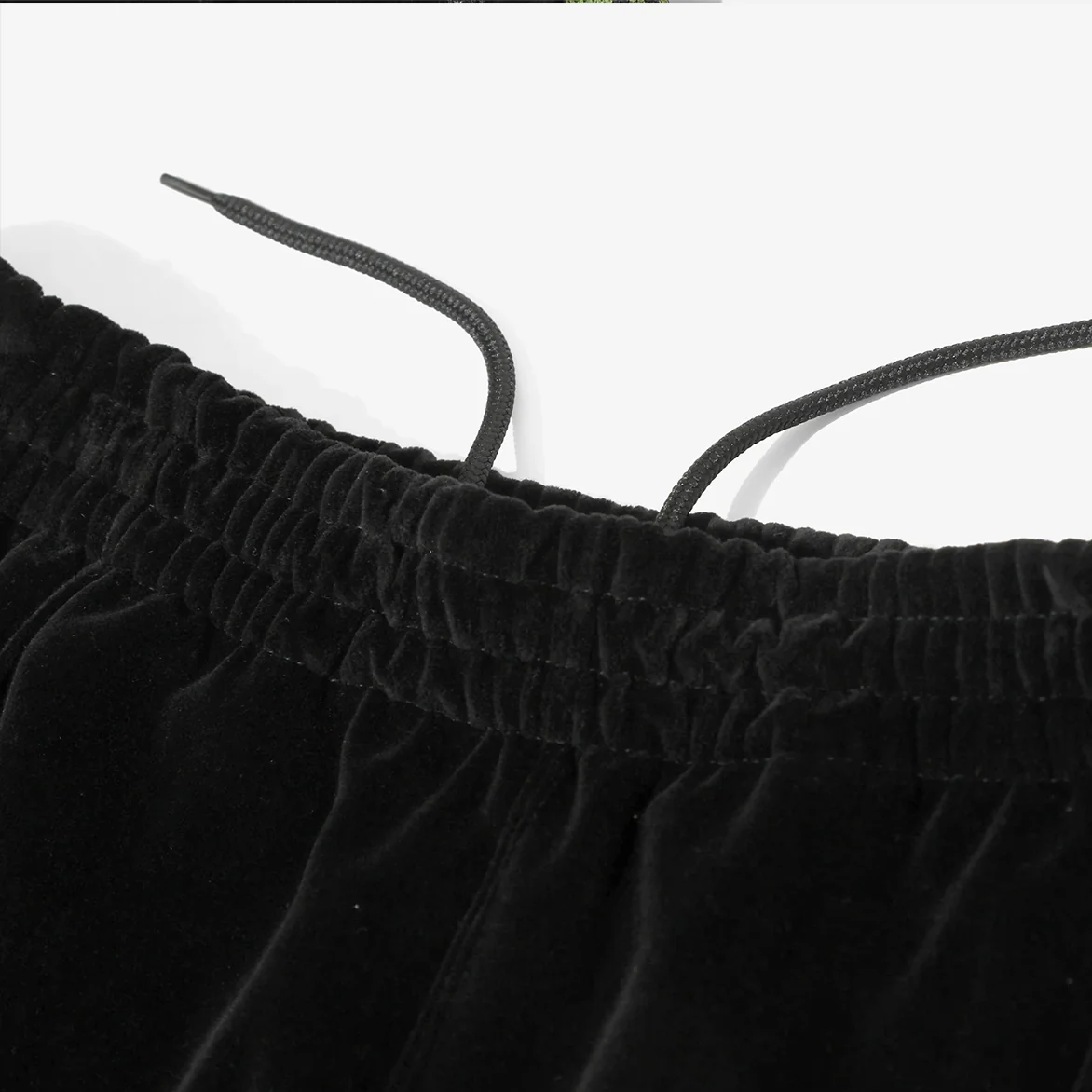 NARROW TRACK PANT - C/PE VELOUR - BLACK - Image 4