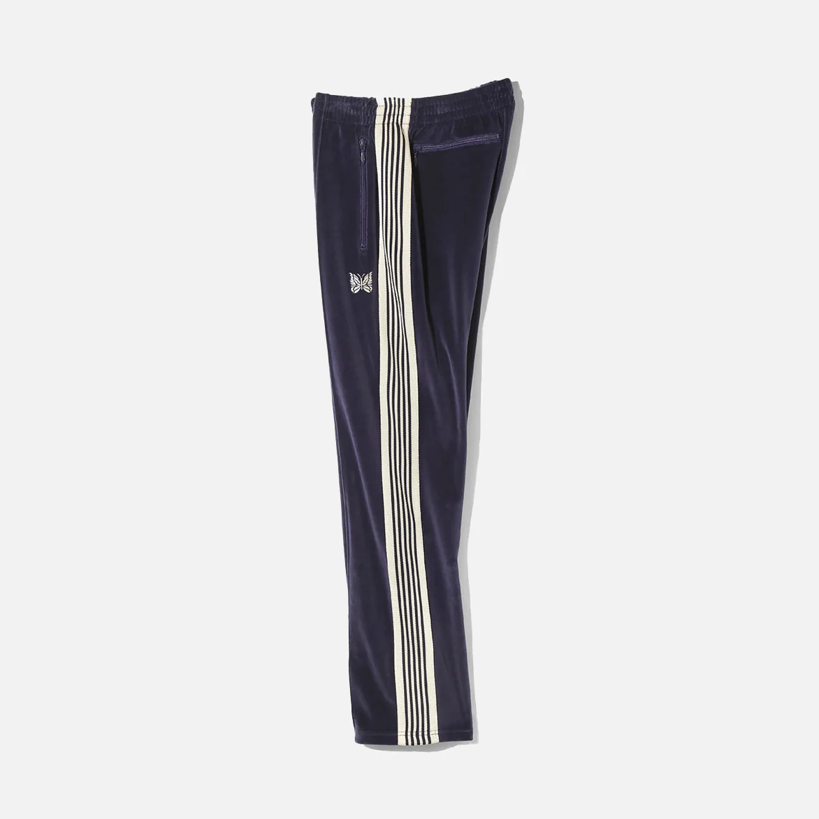 NARROW TRACK PANT - C/PE VELOUR - NAVY - Image 3