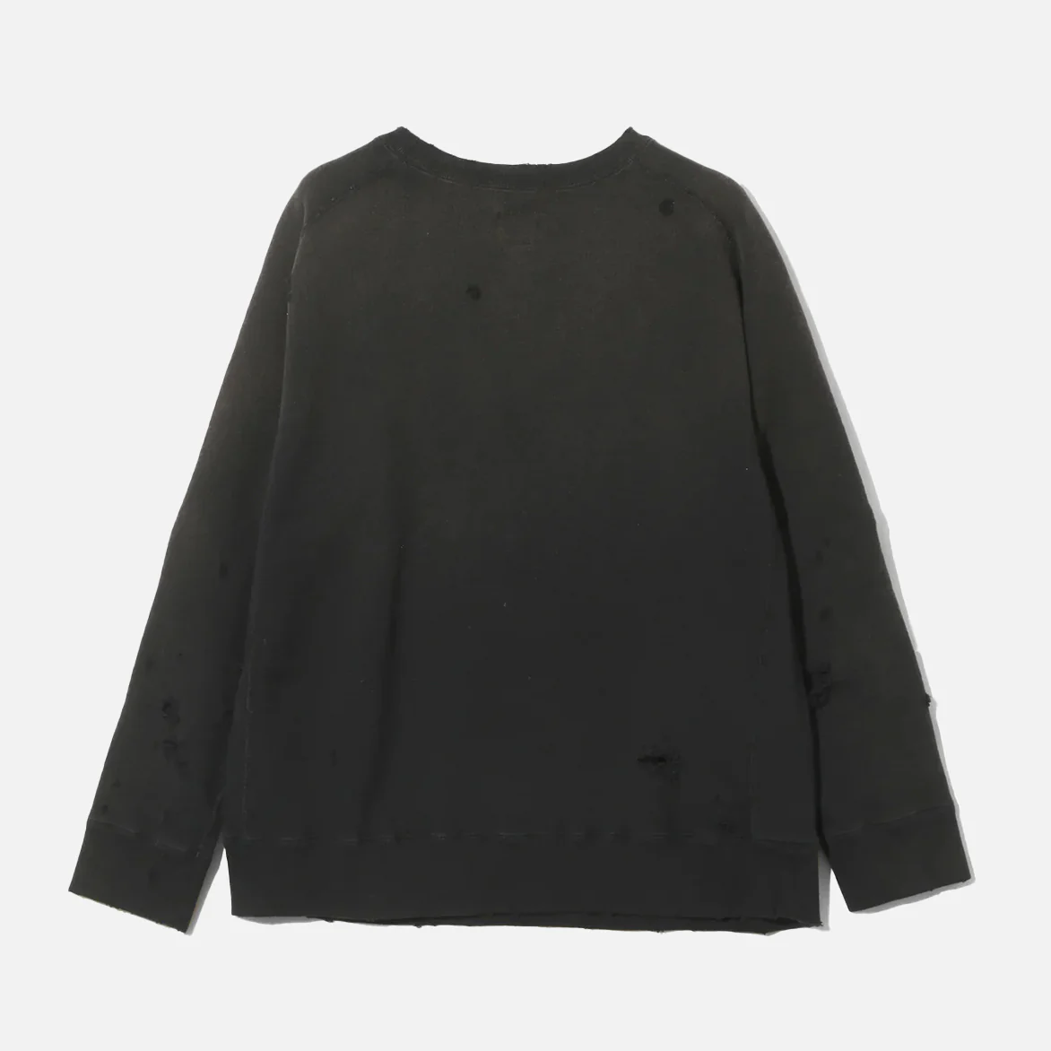 DECONSTRUCTED SWEAT SHIRT FRENCH TERRY - BLACK - Image 2