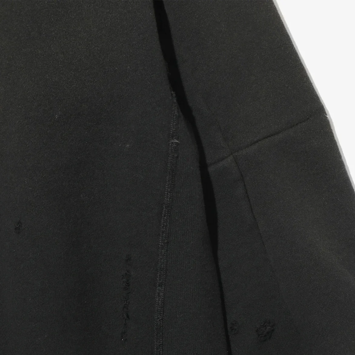 DECONSTRUCTED SWEAT SHIRT FRENCH TERRY - BLACK - Image 4