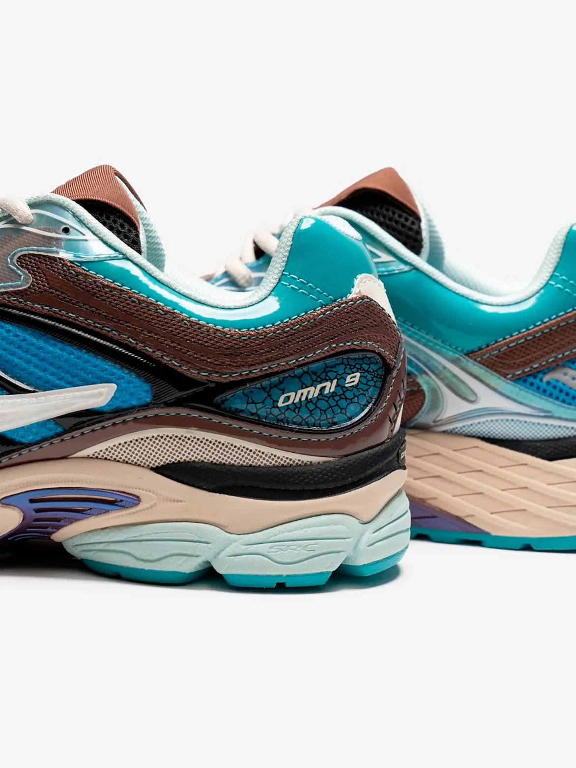 FOOT PATROL X SAUCONY PROGRID OMNI 9 - BLUE / BROWN - Image 5