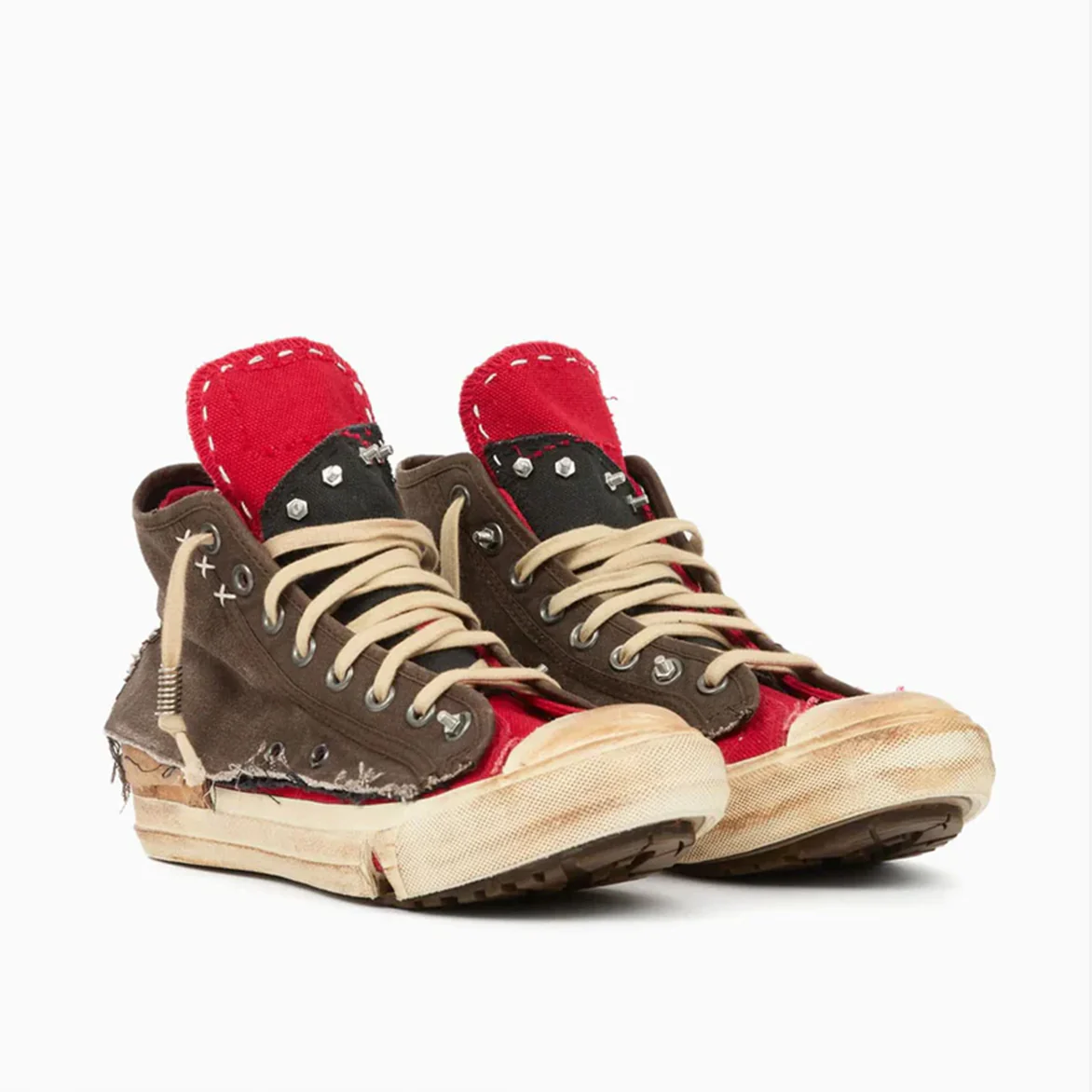 LOVED TO DEATH SNEAKERS - BROWN / RED - Image 2