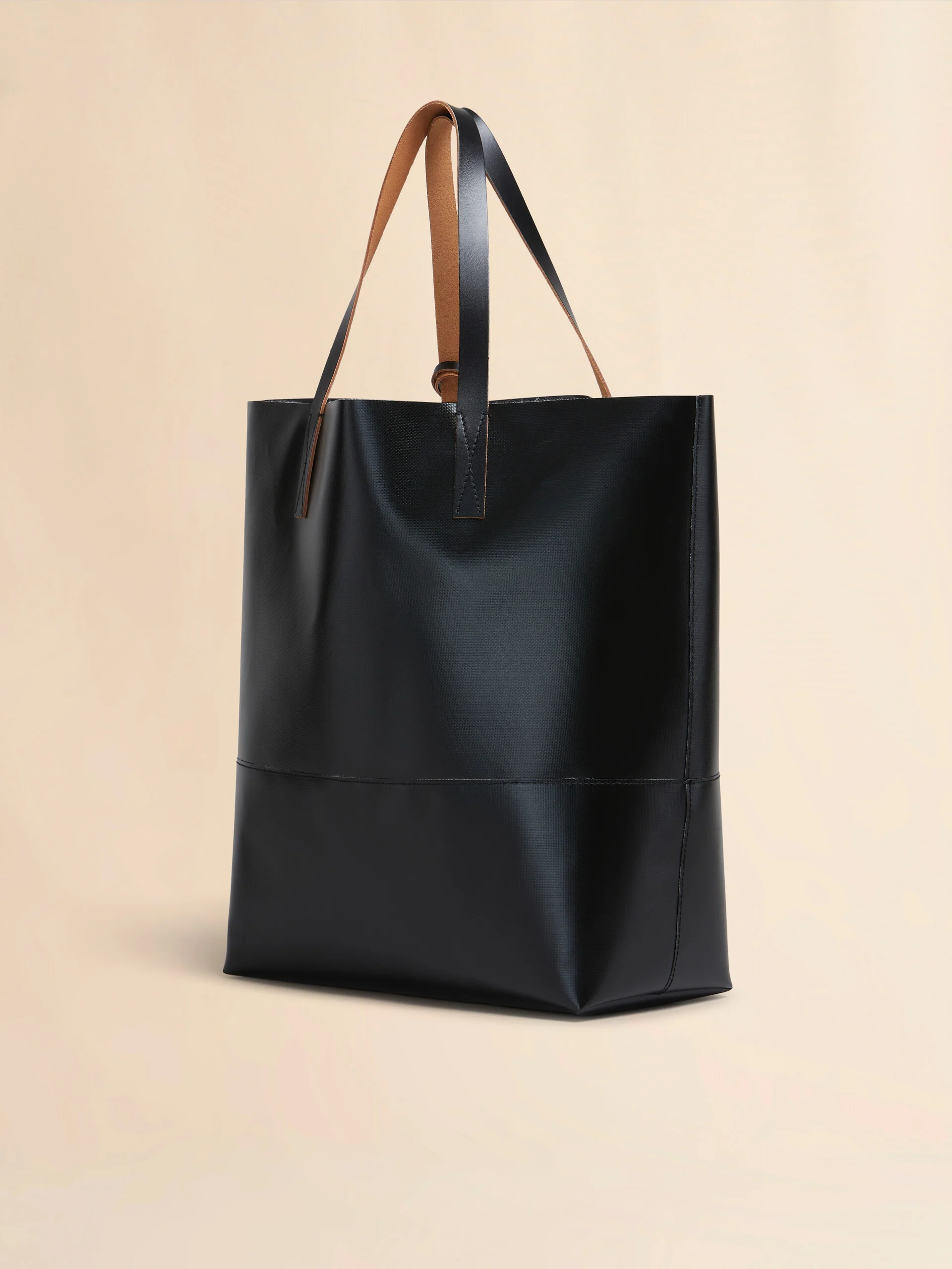 OPEN SHOPPER BAG - BLACK - Image 2