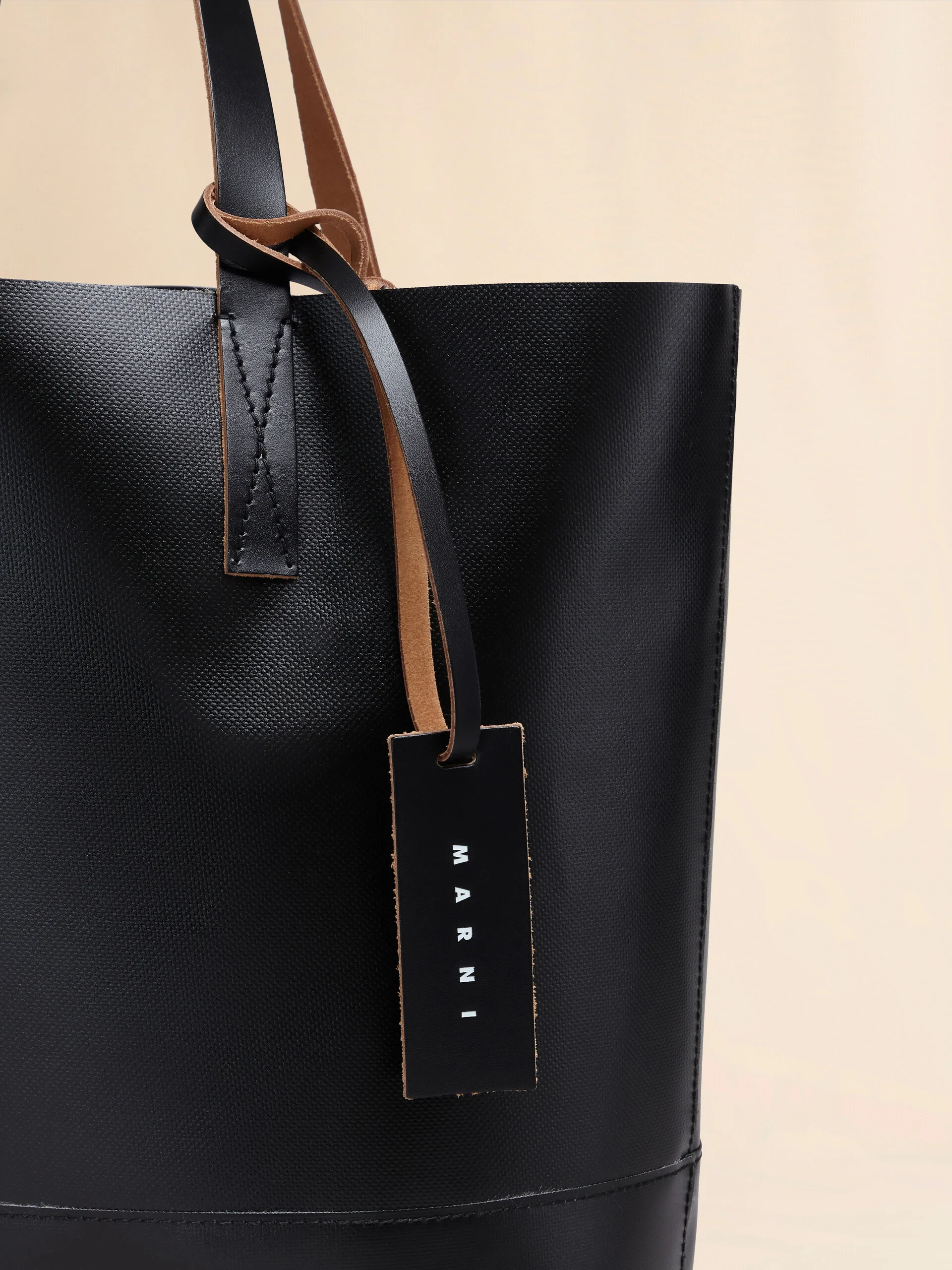 OPEN SHOPPER BAG - BLACK - Image 5