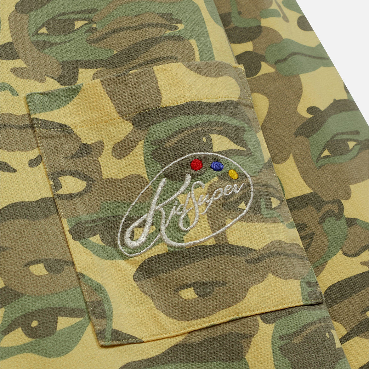 FACE CAMO L/S TEE - GREEN - Image 3