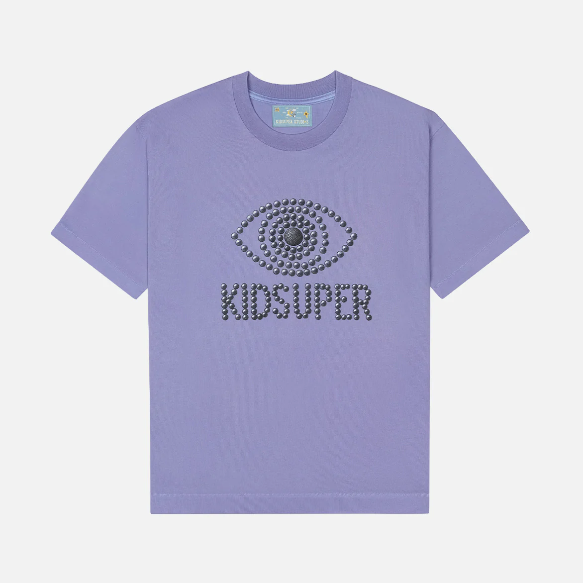 STUDDED EYE TEE - PLUM